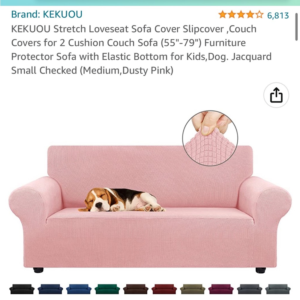 BRAND NEW Dusty Pink Slipcover for Sofa